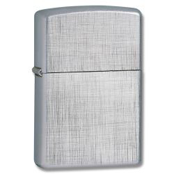 Linen Weave Directional Brushed Chrome Lighter