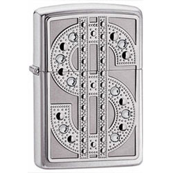 High Polish Chrome Bling Emblem Lighter