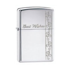 Best Wishes Polished Chrome Lighter