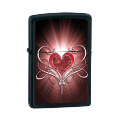 Love Heart Black Matte Lighter