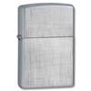 Zippo Linen Weave Directional Brushed Chrome Lighter